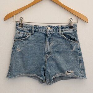 &Denim High-Waist Relaxed Fit Distressed Jean Shorts Youth 11-12Y US 14